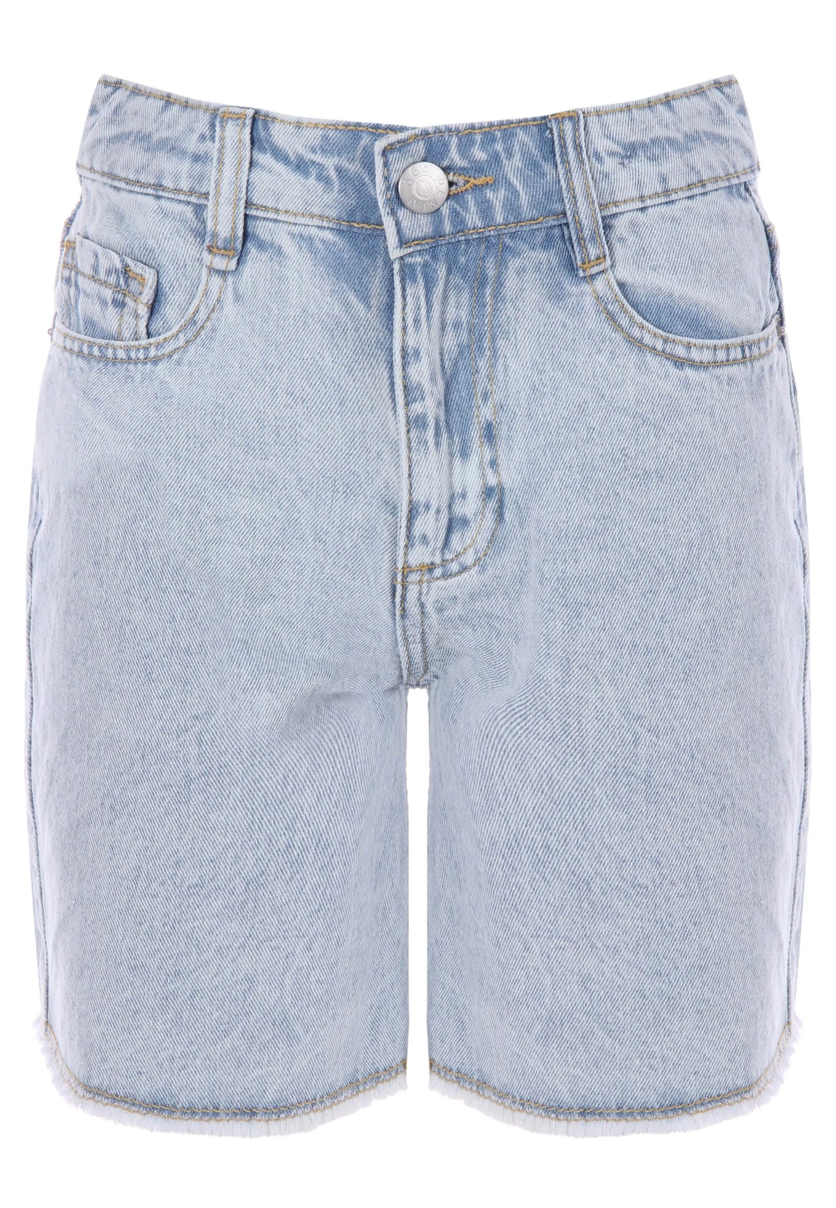 Older Girls Blue Longer Denim Shorts