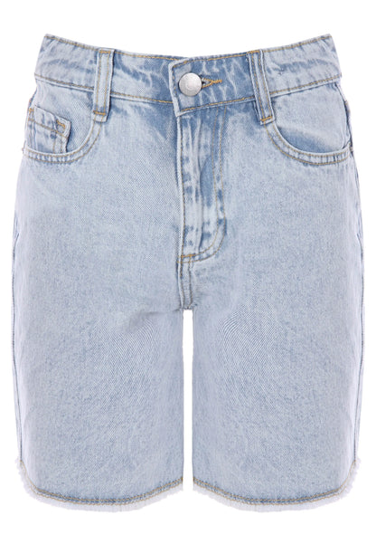 Older Girls Blue Longer Denim Shorts
