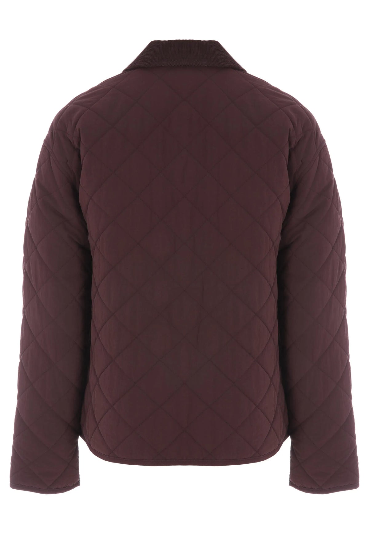 Womens Burgundy Quilted Short Jacket