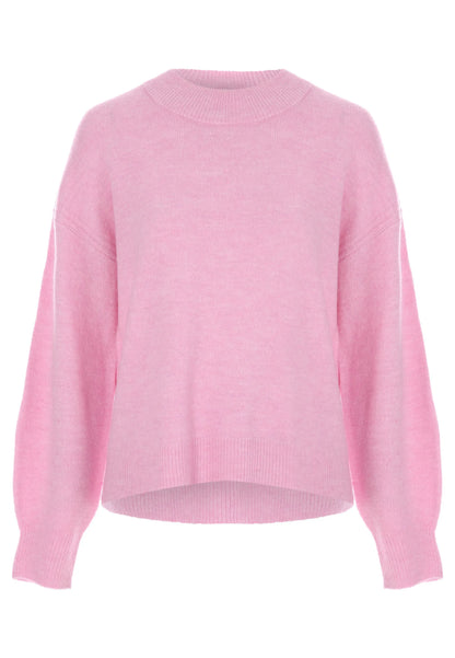 Womens Pink Relaxed Crew Neck Jumper