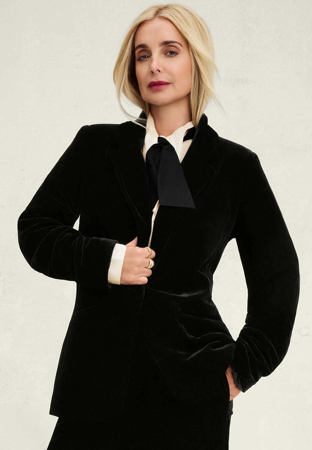 Womens Black Velvet Premium Blazer Jacket