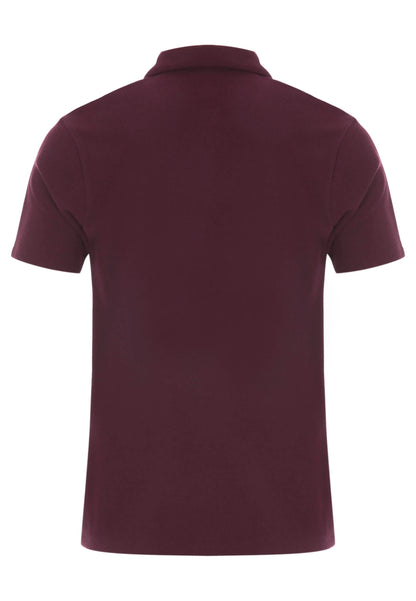 Mens Purple Textured Polo Shirt