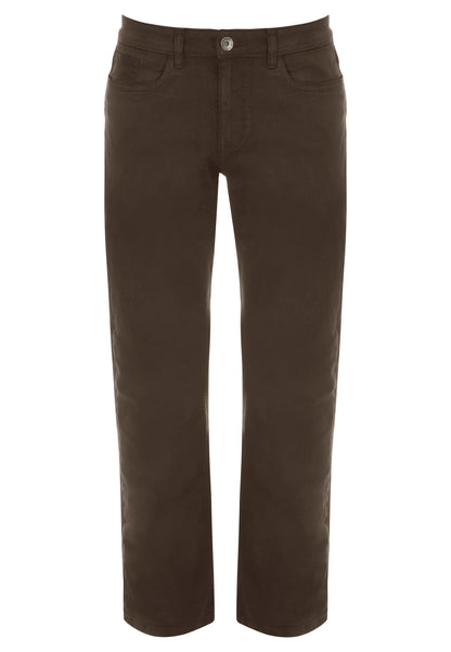 Mens Chocolate Brown Straight Leg Jeans