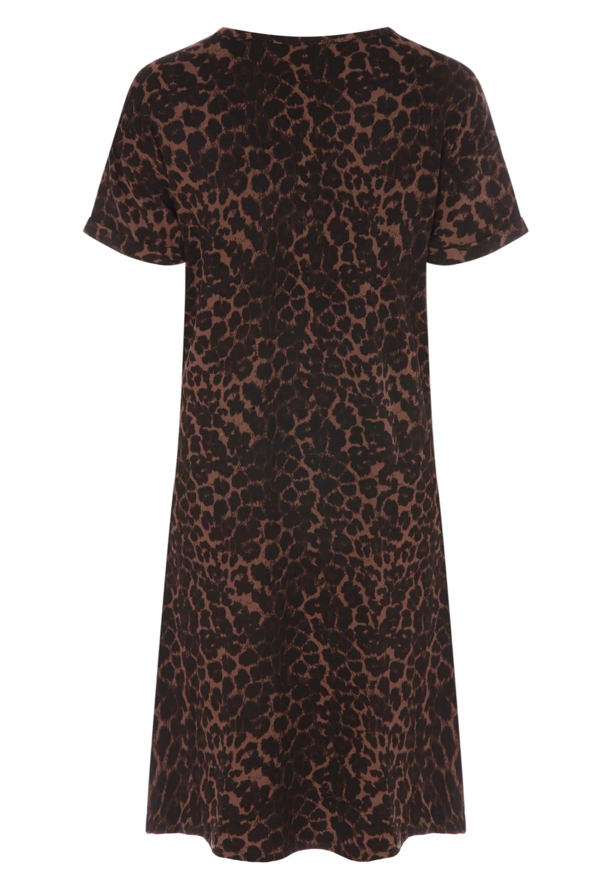 Womens Brown Leopard Print Soft Touch Nightdress