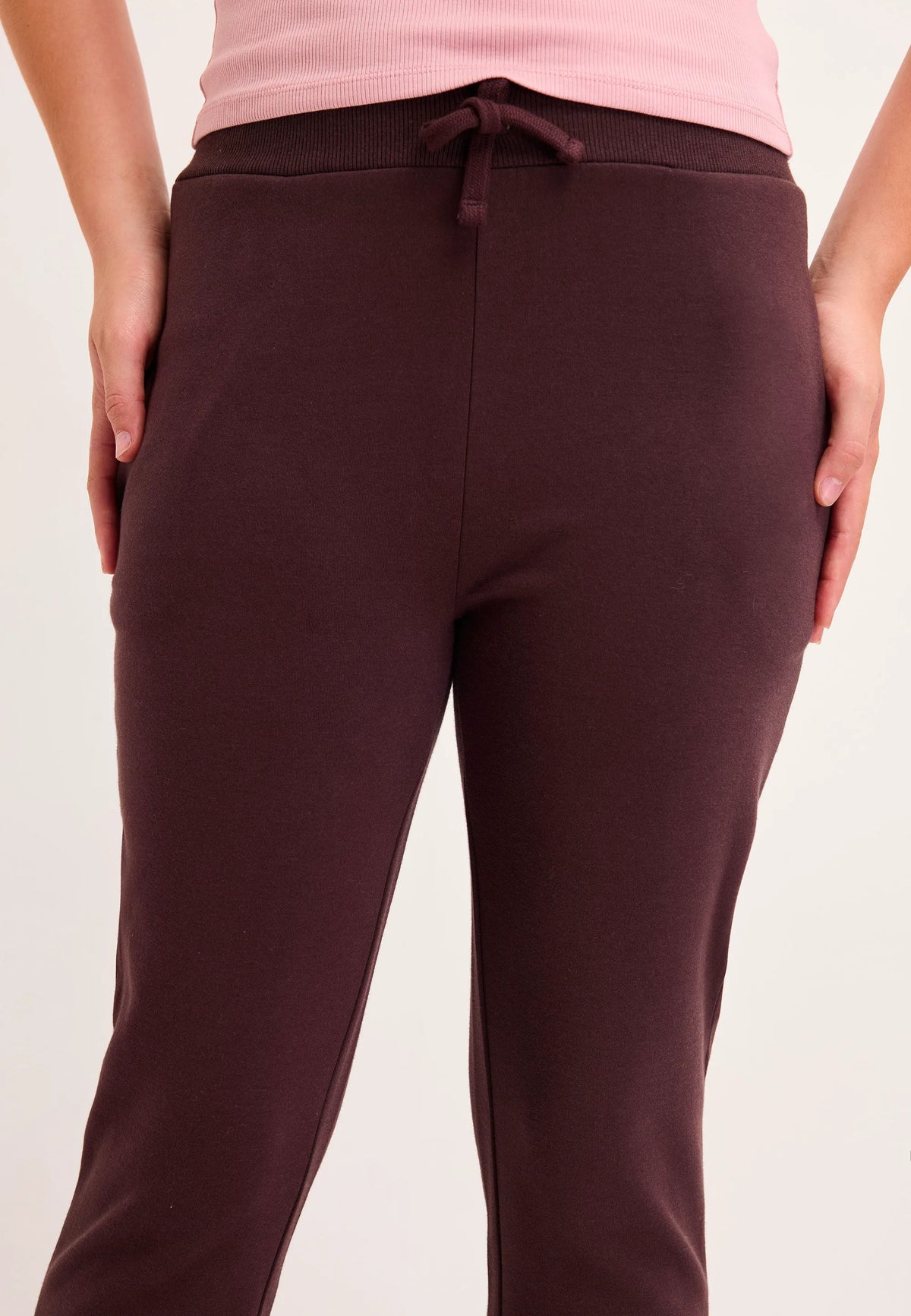 Older Girls Chocolate Brown Bootcut Joggers