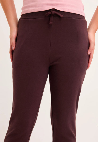 Older Girls Chocolate Brown Bootcut Joggers