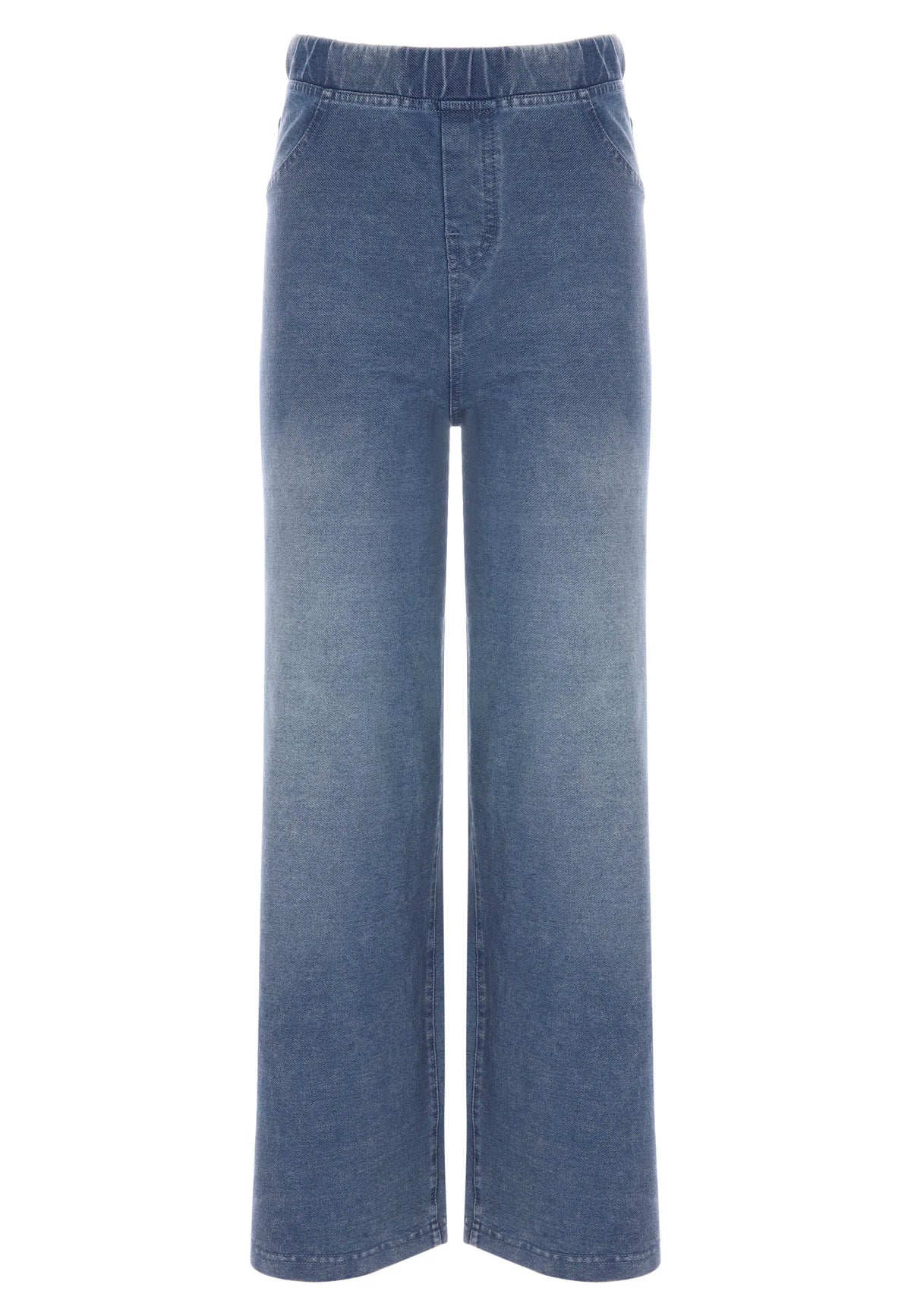 Older Girls Blue Star Wide Leg Jeans