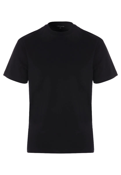 Mens Black Plain Relaxed Fit Crew T-shirt