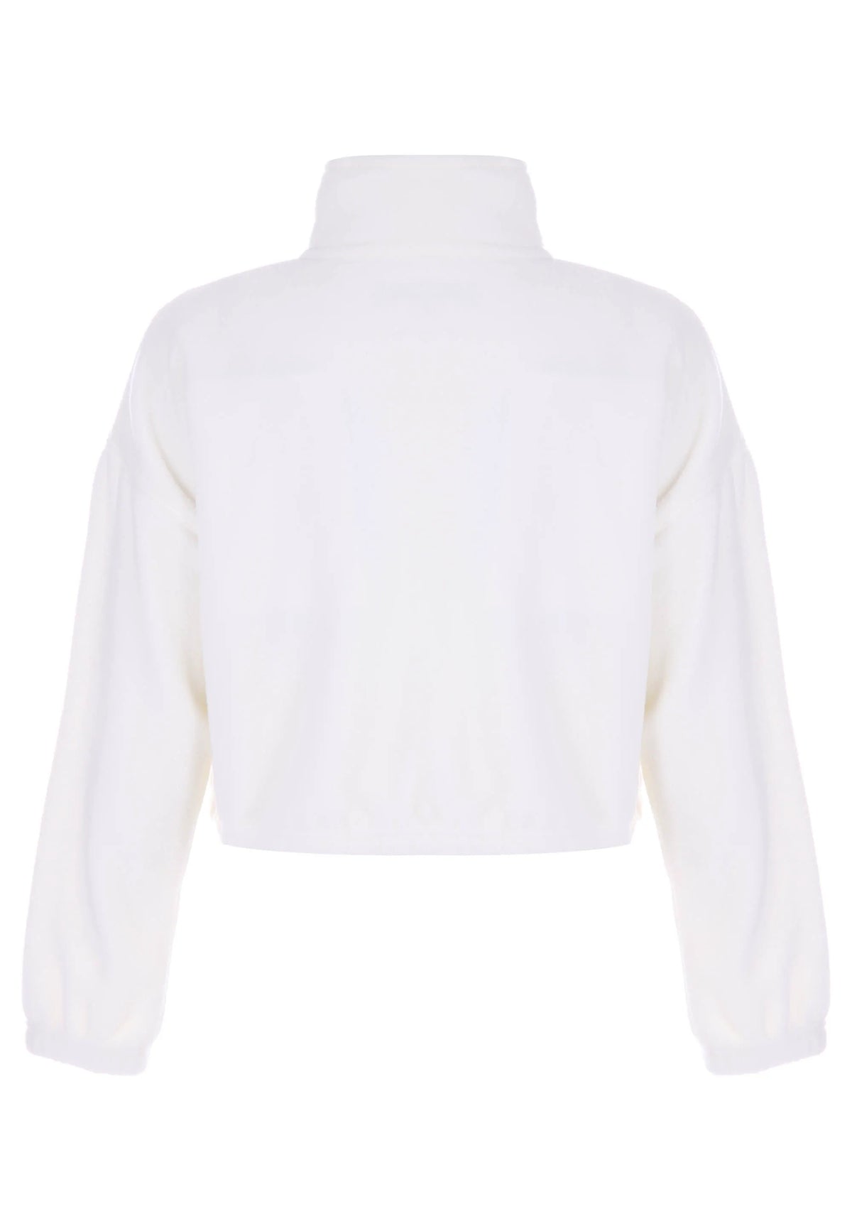 Older Girls Cream Half Zip Fleece Sweatshirt