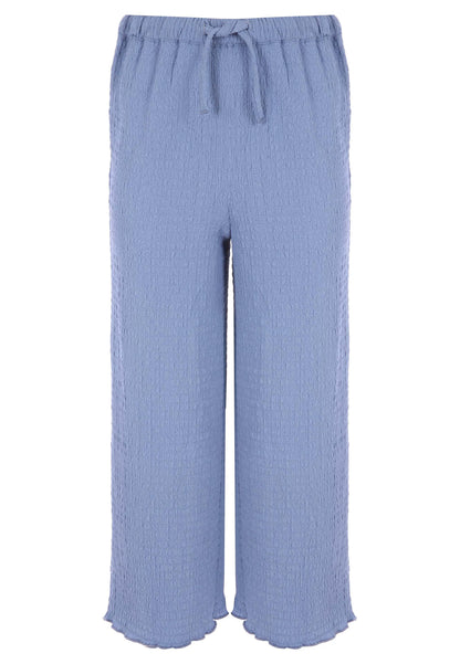 Older Girls Blue Plain Culotte Trousers