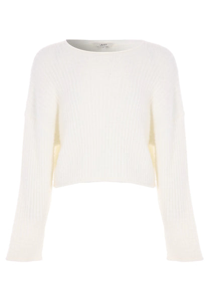 Older Girls Cream Ribbed Jumper