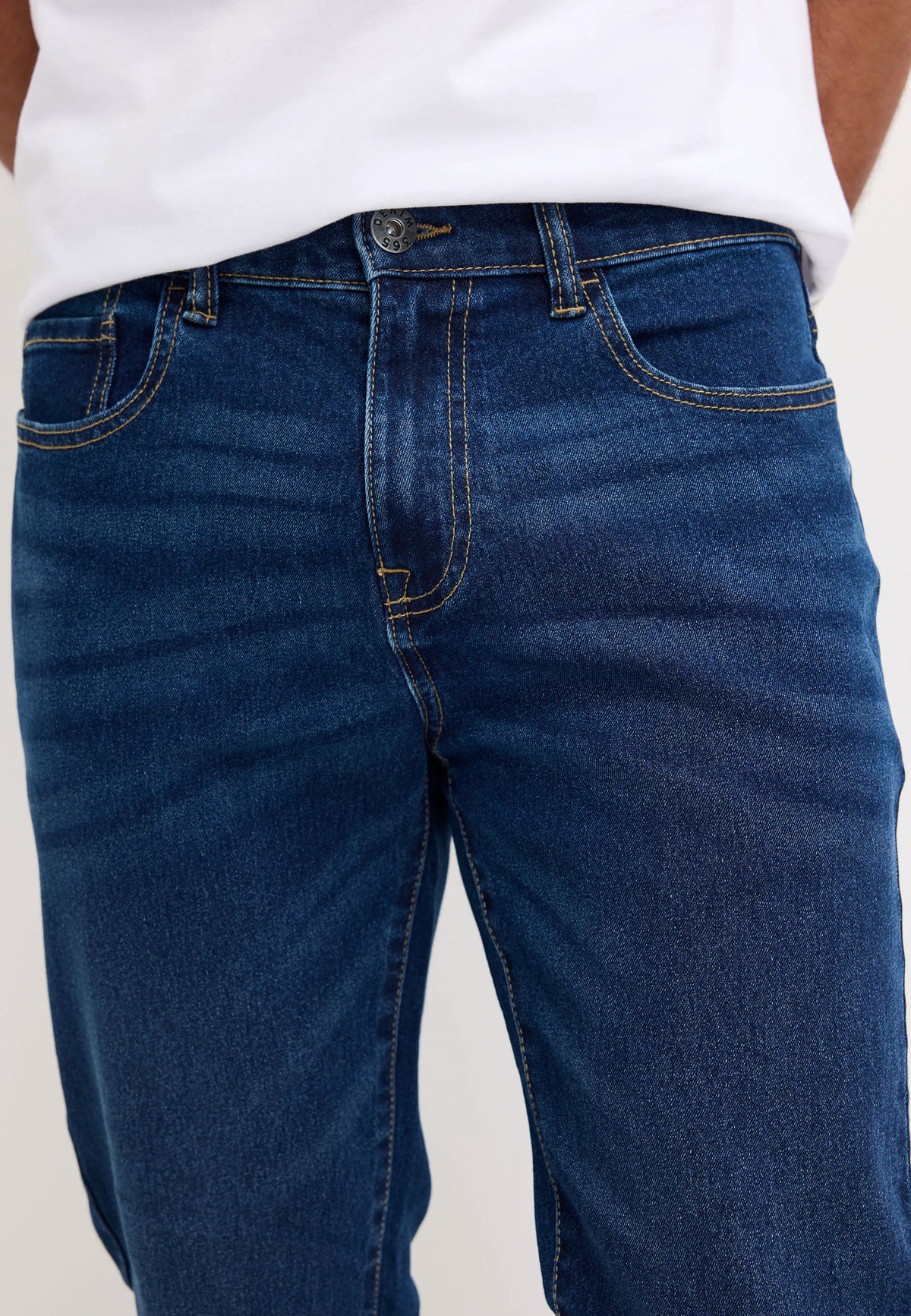 Mens Indigo Wash Straight Leg Jeans