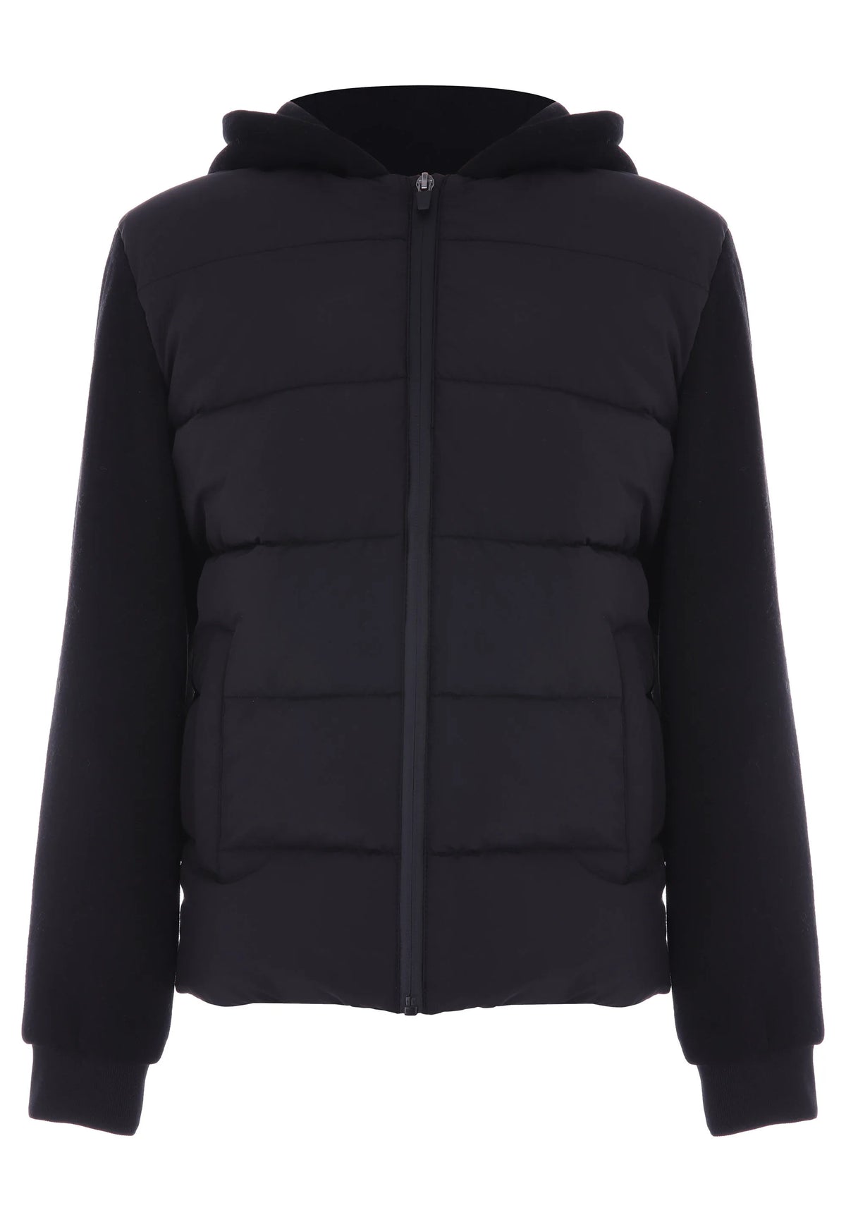 Older Boys Black Hybrid Padded Jacket