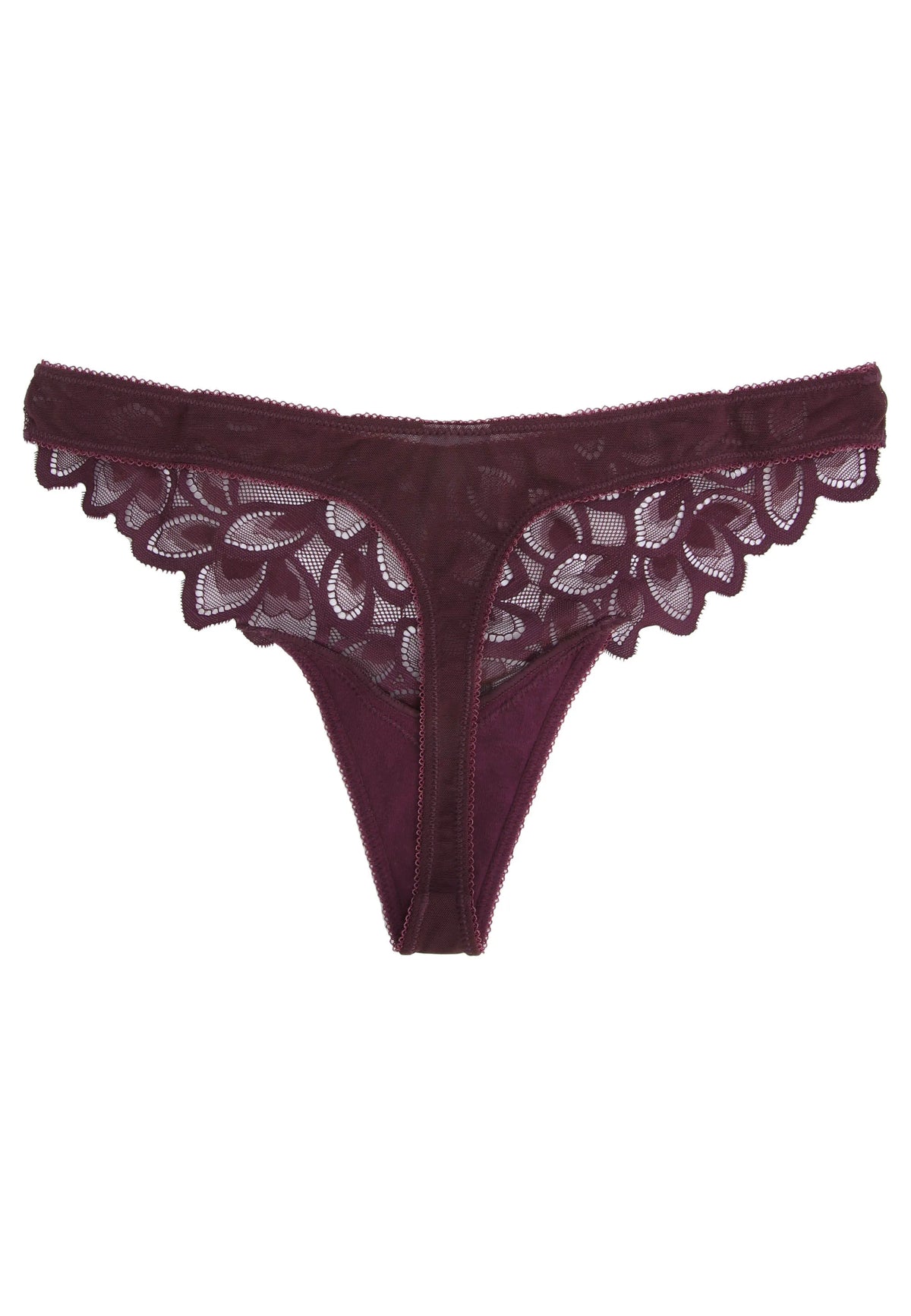 Womens Plum Roxie Lace Thong
