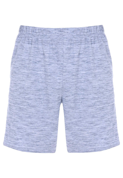 Mens Blue Marl Short Pyjama Set