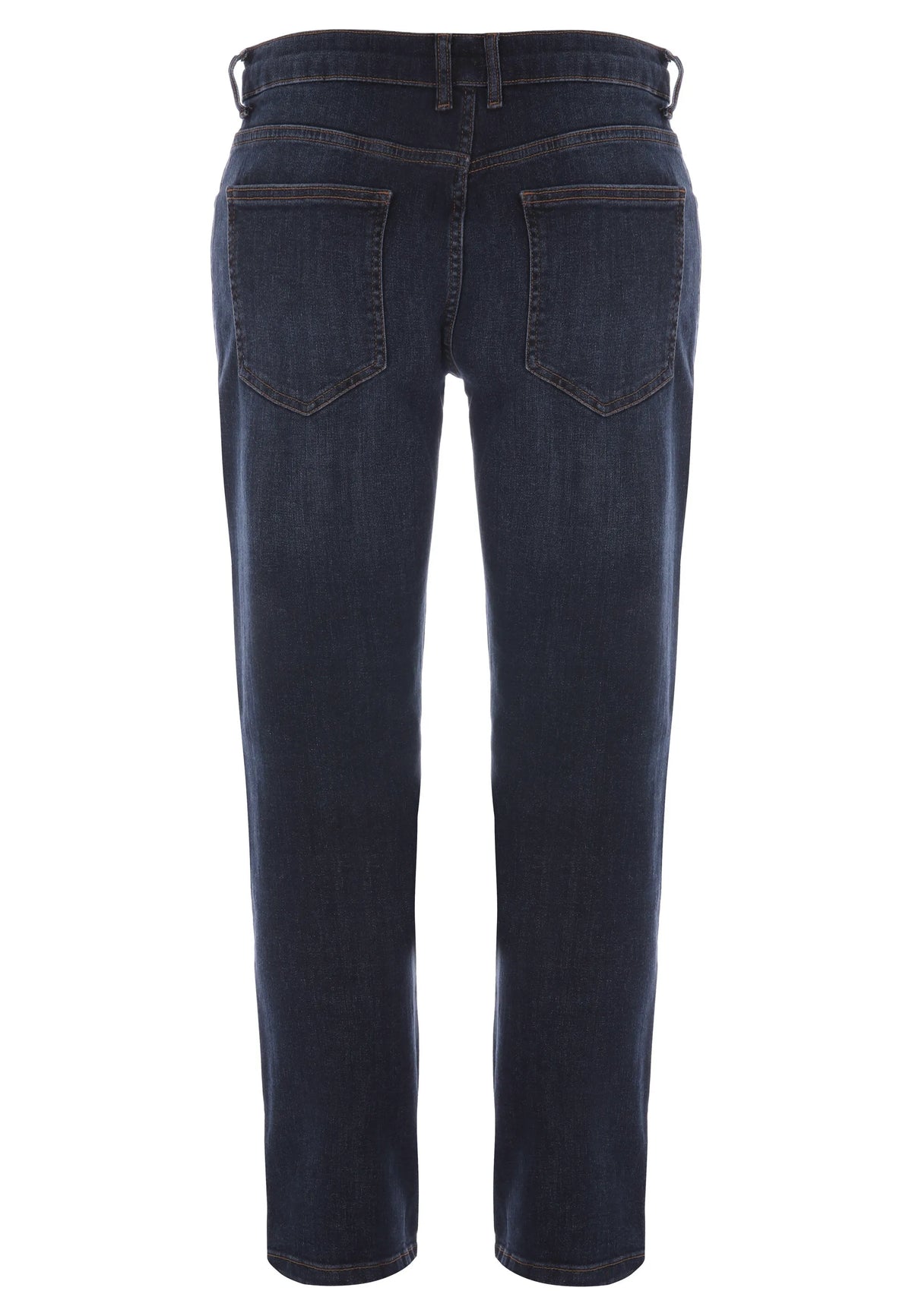 Mens Dark Blue Plain Ollie Straight Leg Jeans