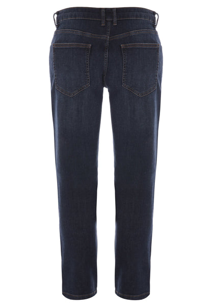 Mens Dark Blue Plain Ollie Straight Leg Jeans
