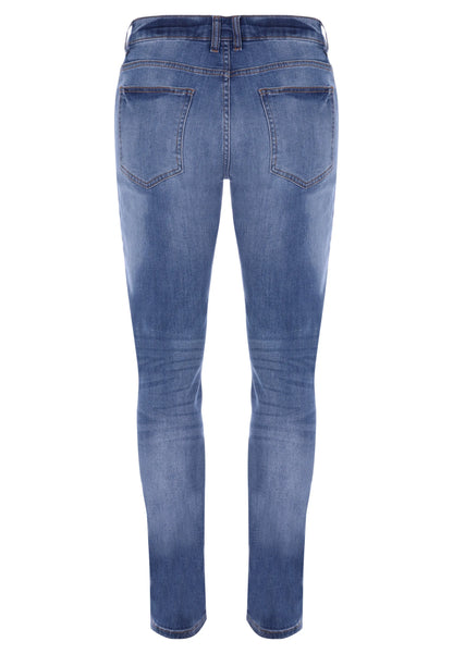 Mens Blue Stretch Slim Jeans