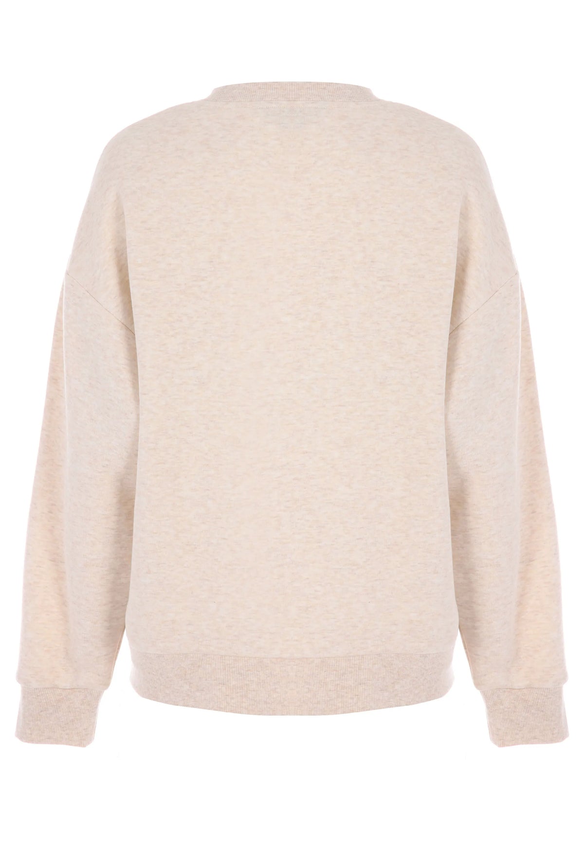 Womens Oatmeal California 65 Slogan Sweatshirt