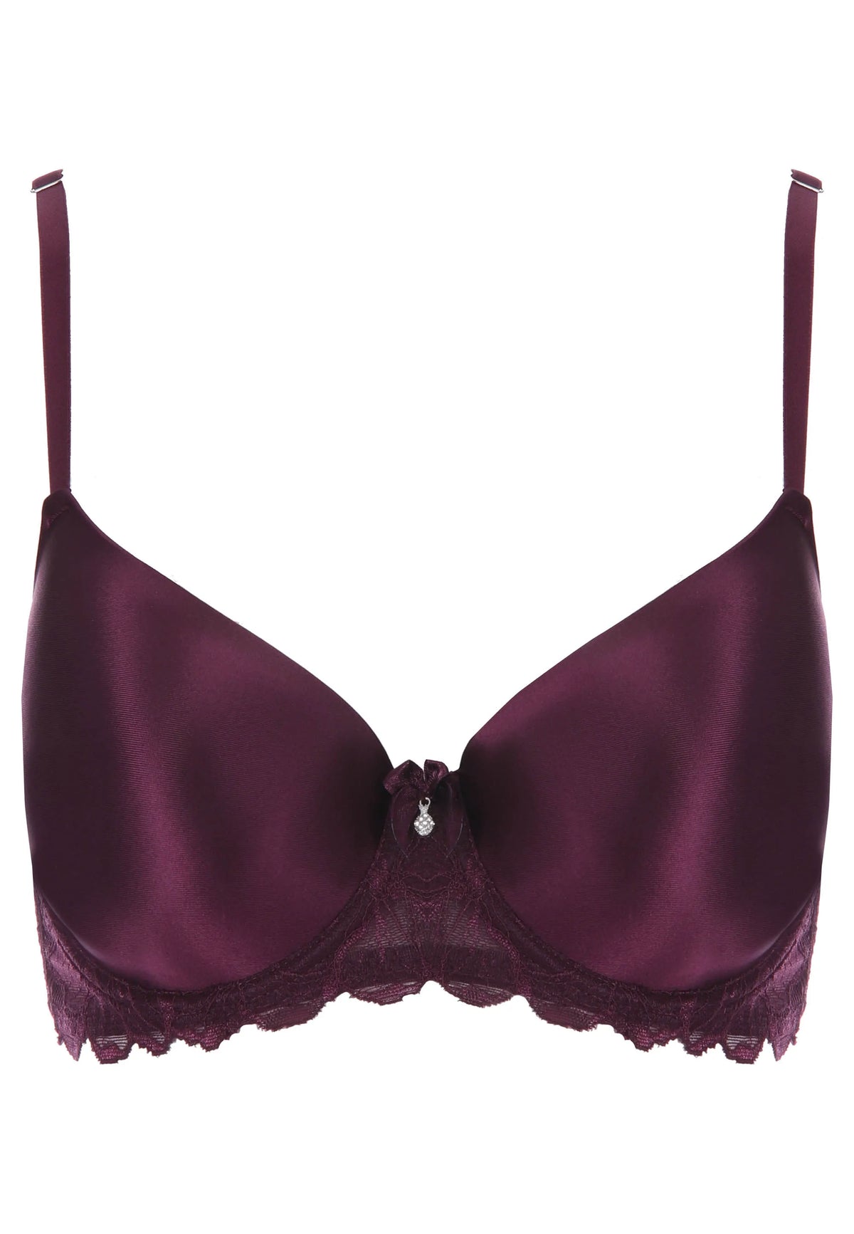 Womens Plum High Shine T-Shirt Bra (B-DD)
