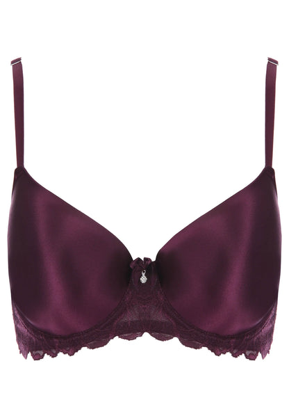 Womens Plum High Shine T-Shirt Bra (B-DD)