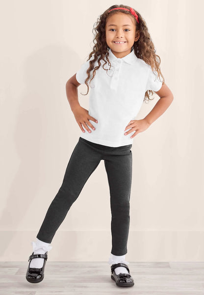 Girls Charcoal Grey Ponte School Trousers