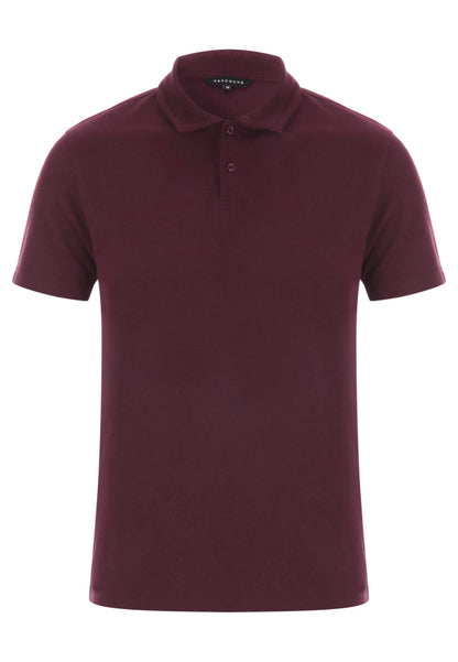 Mens Purple Textured Polo Shirt