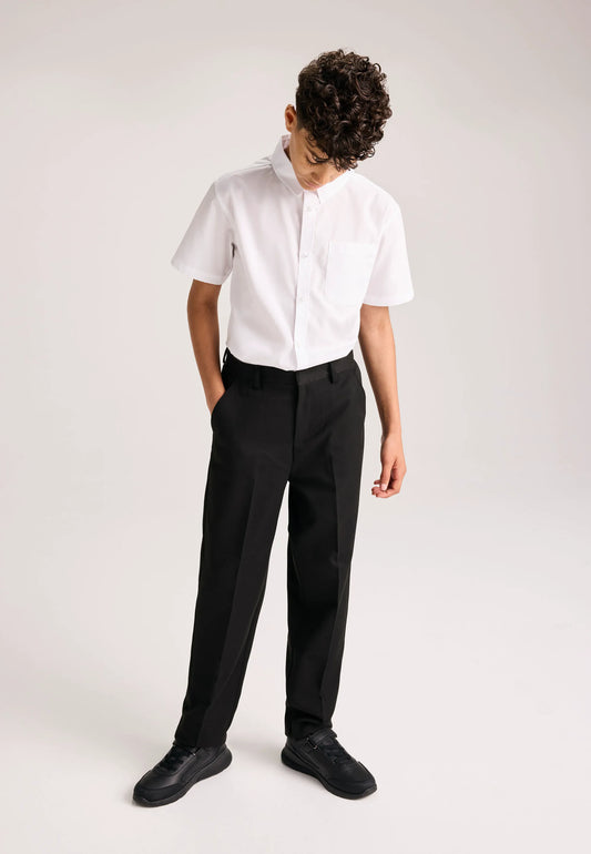 Older Boys Black Regular Fit School Trousers