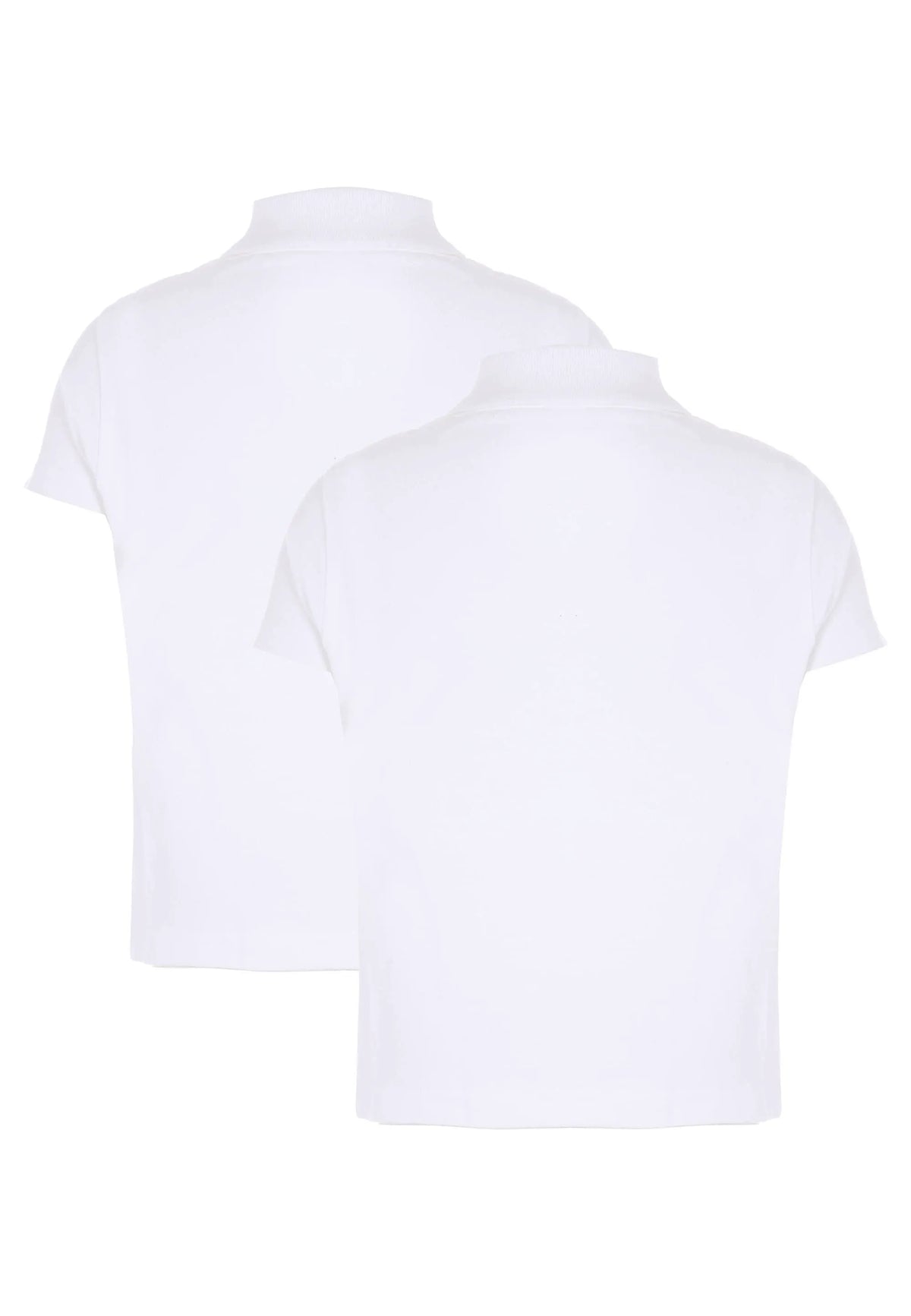 Girls 2 Pack White School Polo Shirts