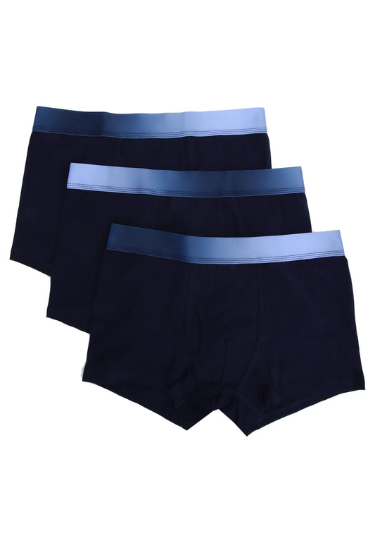Mens 3pk Navy Ombre Keyhole Trunks