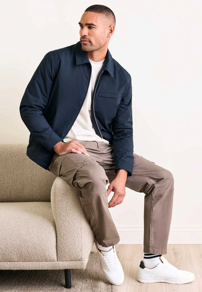 Mens Navy Lightly Padded Jacket