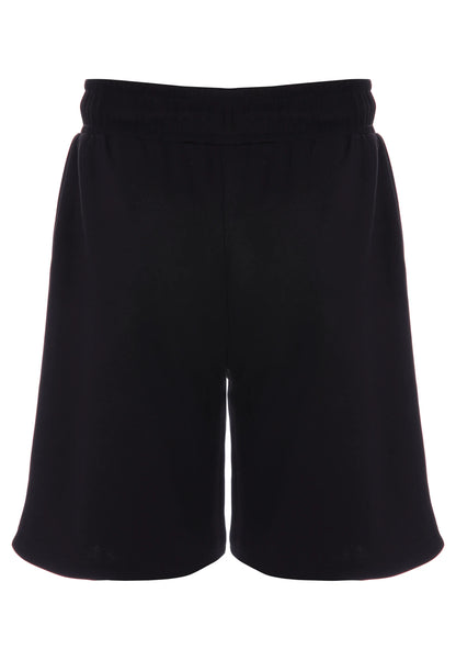 Older Boys Black Tricot Drawstring Casual Shorts