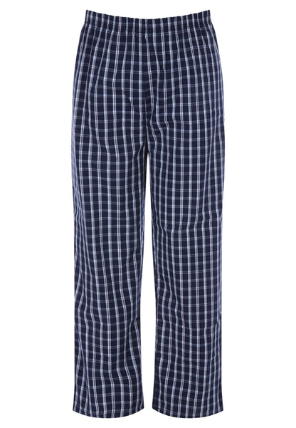 Mens Navy & White Check Revere Pyjama Set