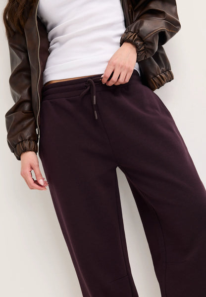 Womens Plum Cotton Rich Barrel Joggers