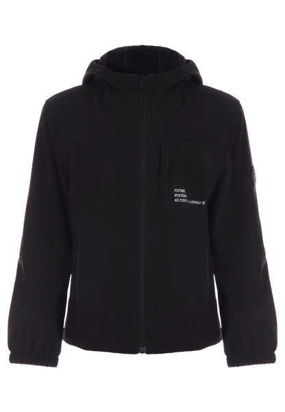 Older Boys Black Soft Shell Jacket