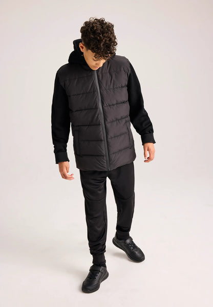Older Boys Black Hybrid Padded Jacket