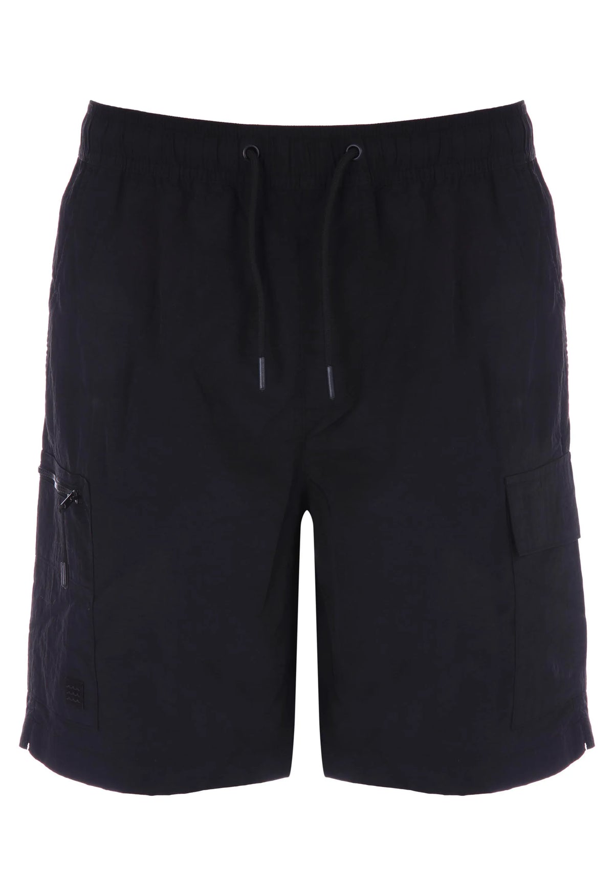 Mens Black Cargo Swim Shorts