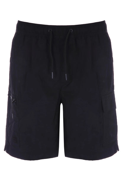 Mens Black Cargo Swim Shorts