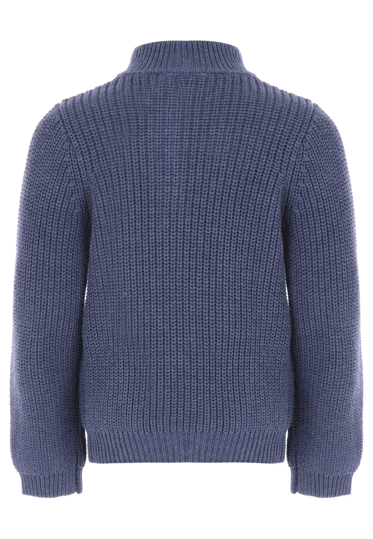 Younger Boys Blue Quarter Zip Cable Jumper