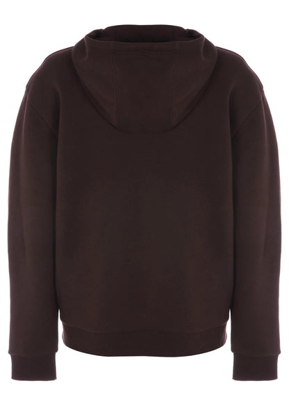 Mens Chocolate Brown Zip Thru Hoodie