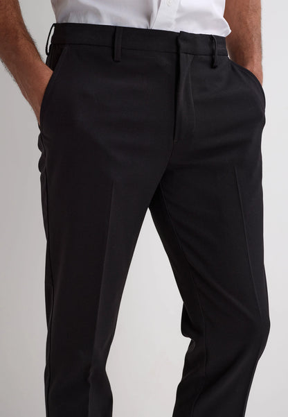 Mens Black Slim Leg Fit Trousers