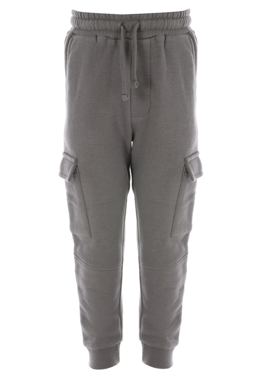 Younger Boys Grey Cargo Sweat Joggers