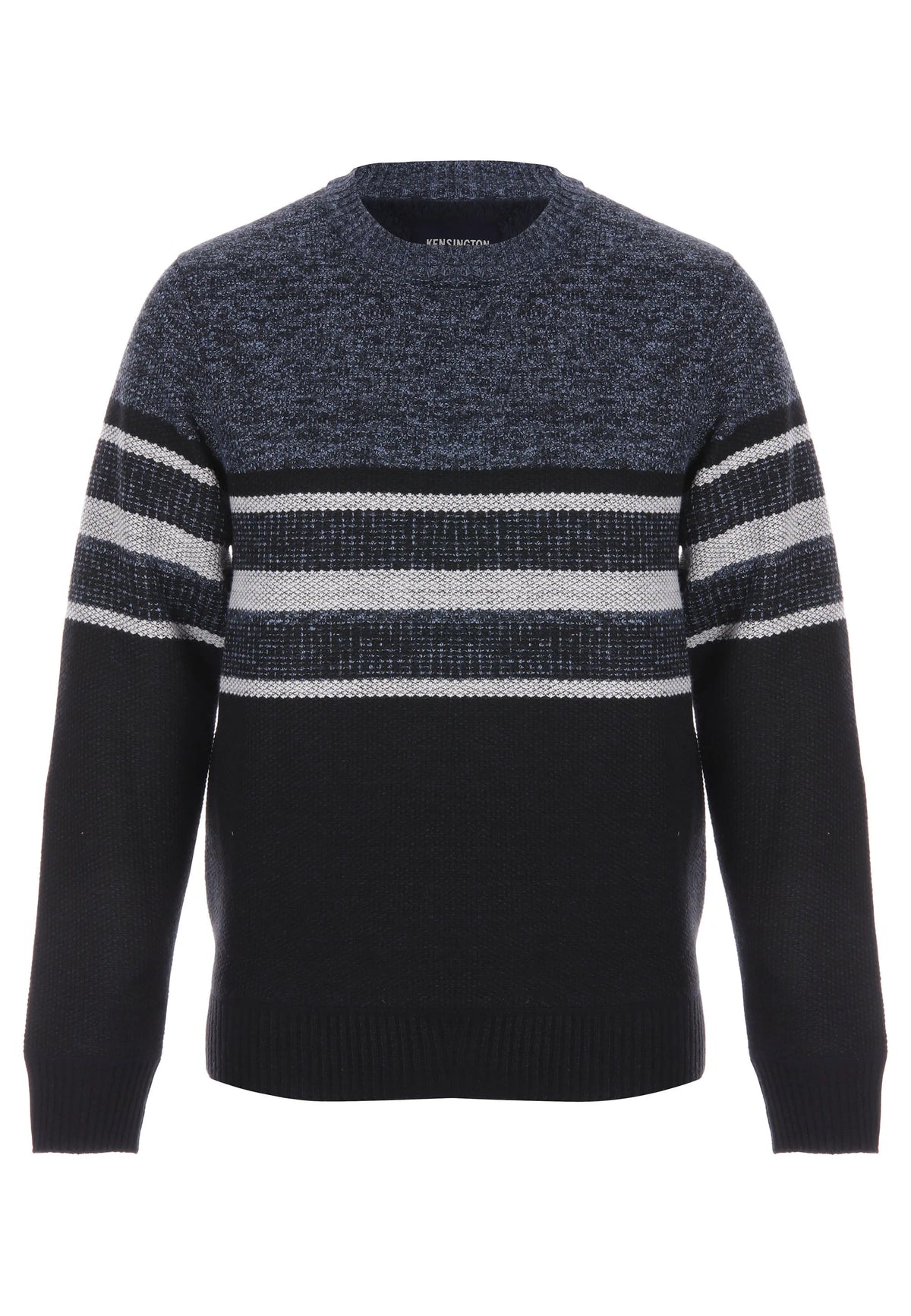 Mens Navy Stripe Sherpa Jumper