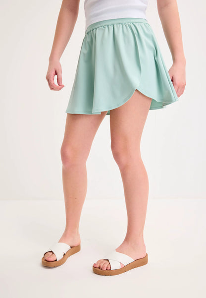 Older Girls Mint Active Wrap Skort