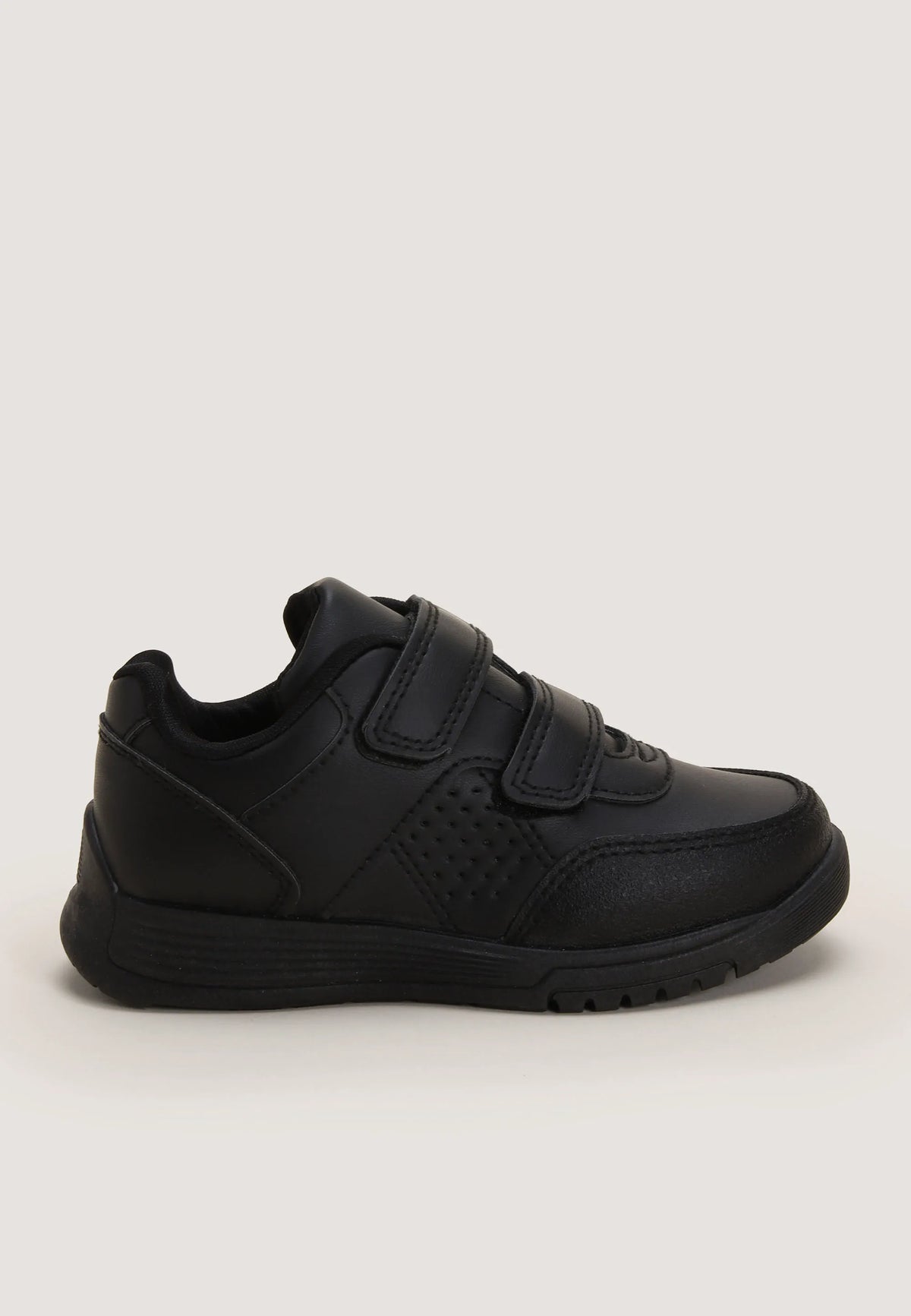 Younger Boys Black Hybrid Velcro Riptape Trainers