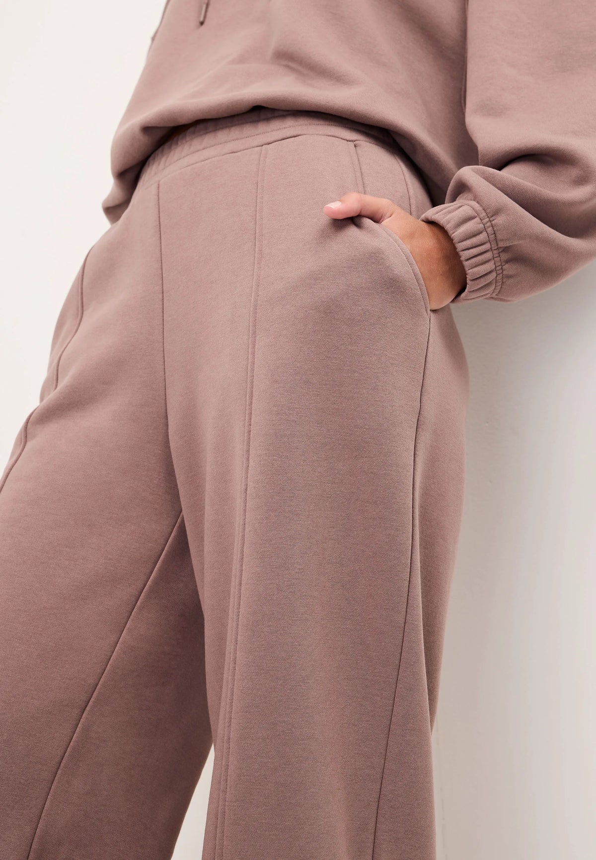 Womens Mocha Brown Wide Leg Joggers