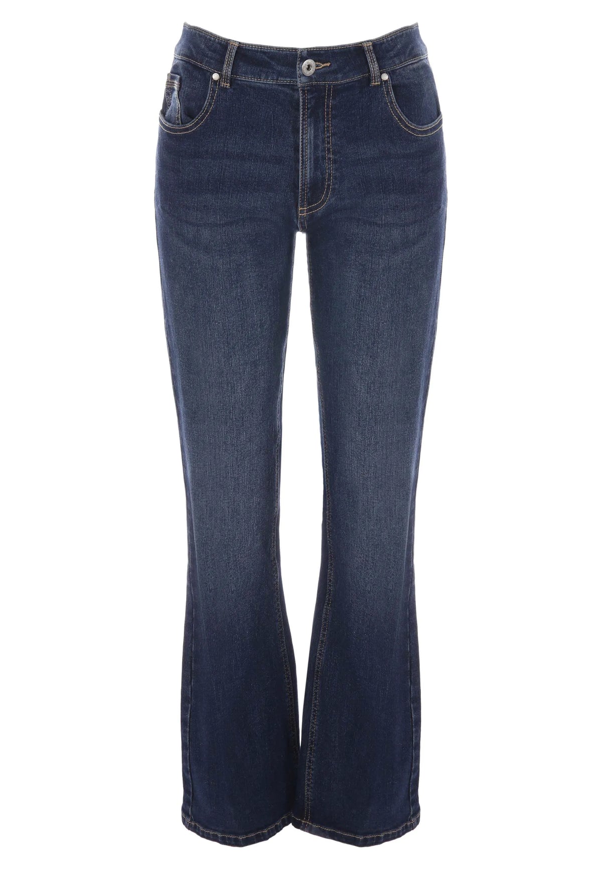 Womens Mid Blue Wash Alexa Bootcut Jeans