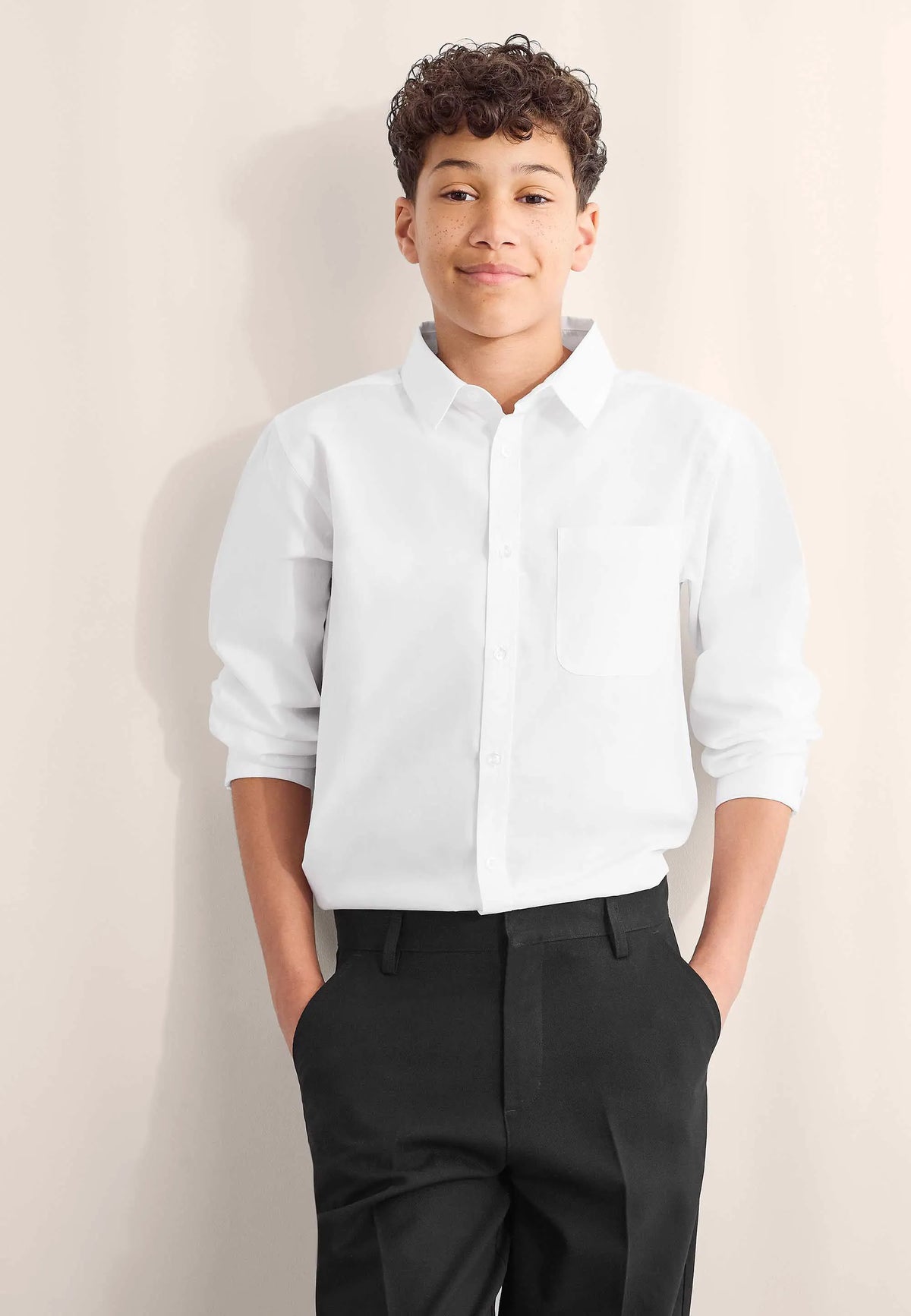 Older Boys Black Regular Fit School Trousers