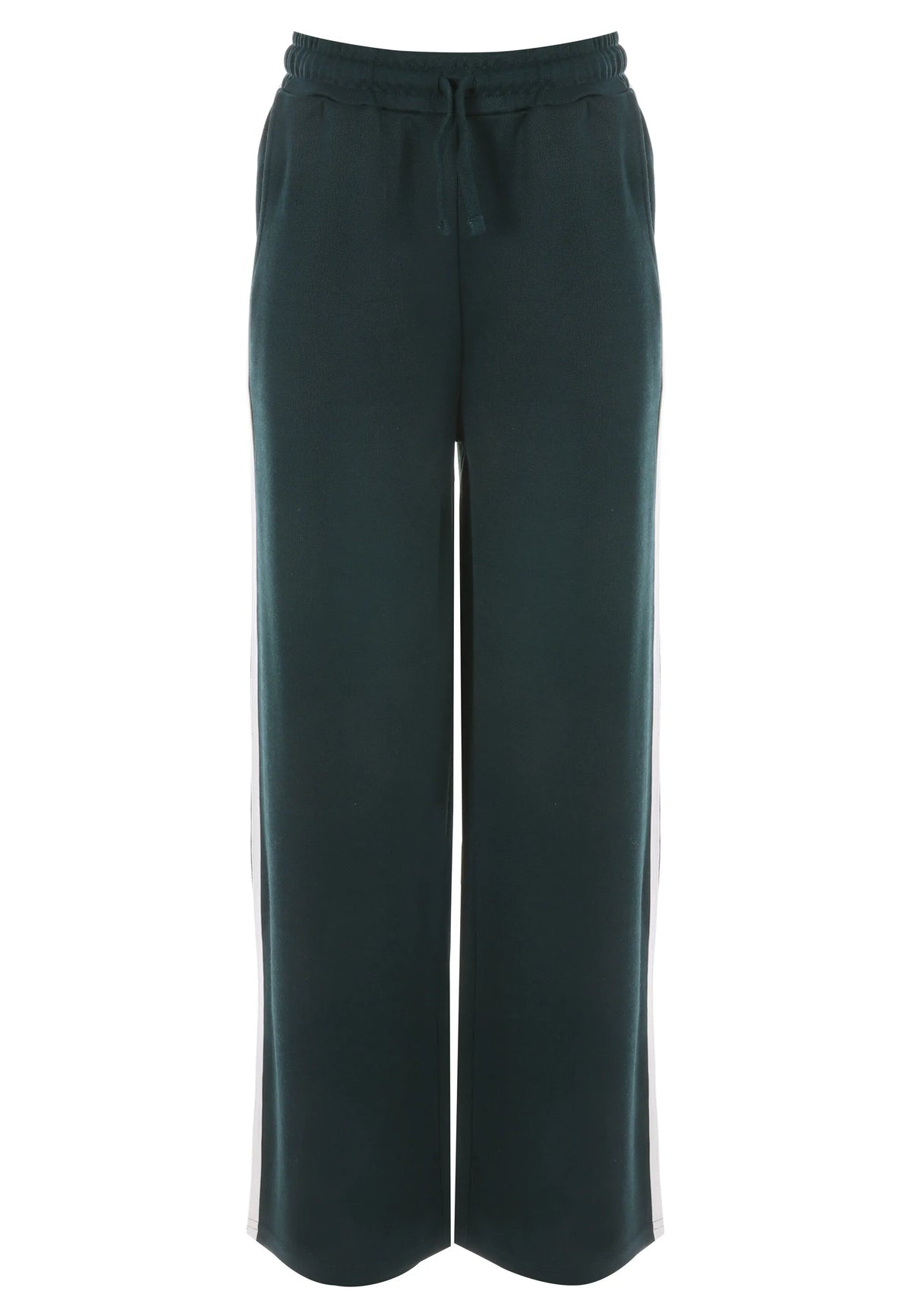 Older Girls Green Side Stripe Wide Leg Joggers