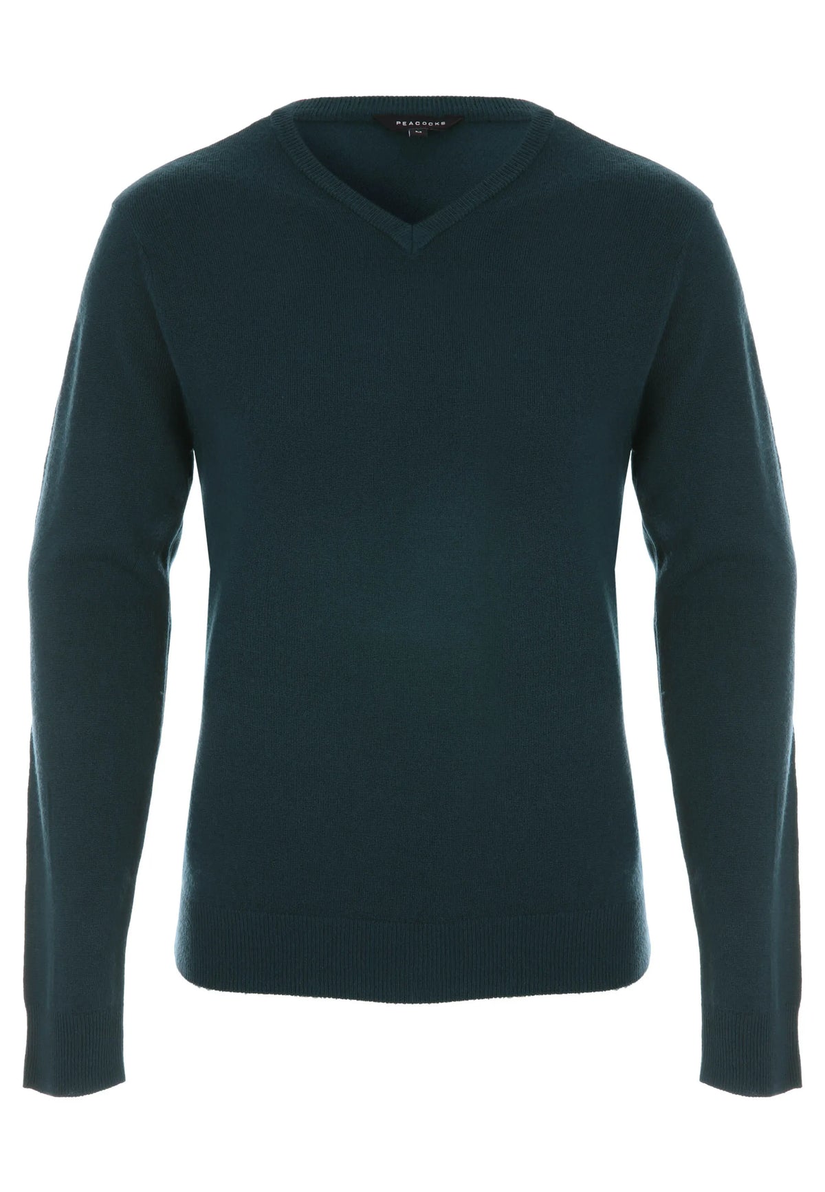 Mens Green Soft Touch V-Neck Jumper